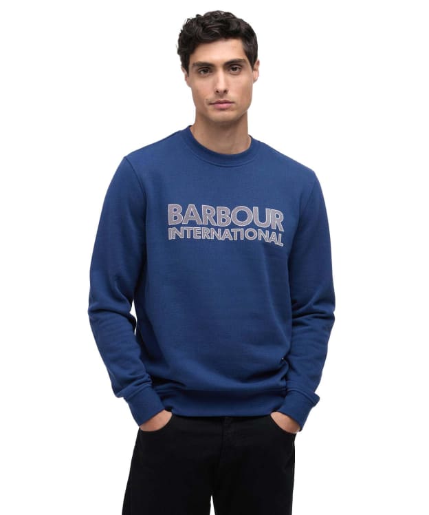Men's Barbour International Essential Graphic Crew Sweatshirt - Insignia Blue