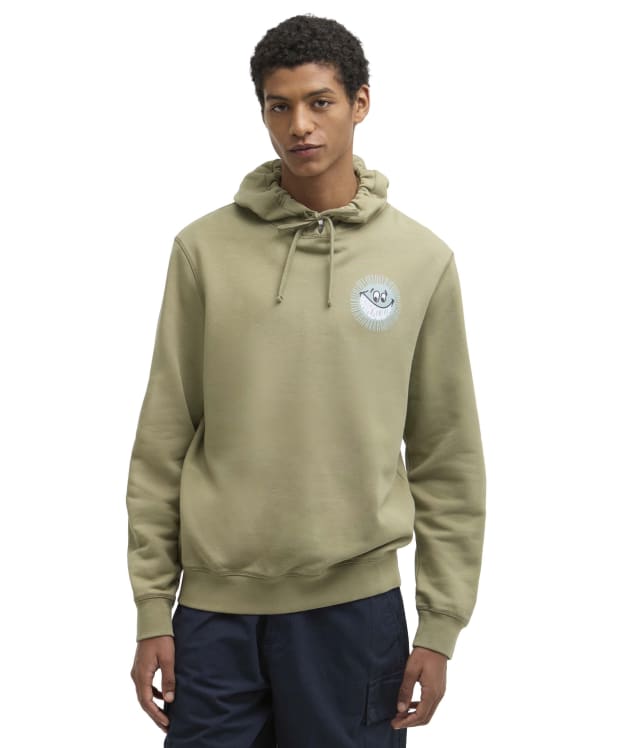 Men's Barbour Fields Hoodie - Bleached Olive