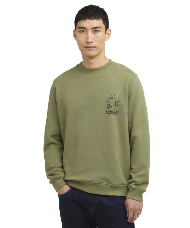 Men's Barbour International Staithes Graphic Sweatshirt - Olvine