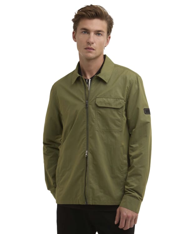 Men's Barbour International Warren Overshirt - Burnt Olive