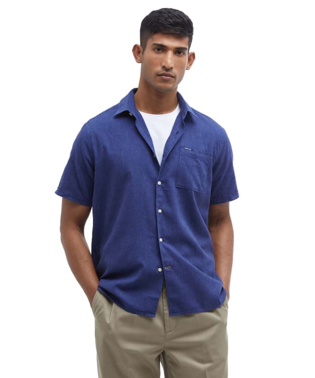 Men's Barbour Nelson S/S Summer Shirt - Indigo