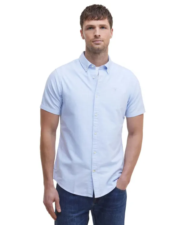 Men's Barbour Oxtown Short Sleeve Tailored Shirt - Sky