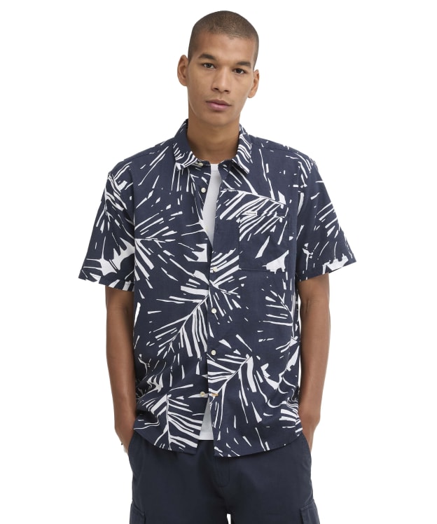 Men's Barbour Edenwood Printed Summer Fit Shirt - Navy