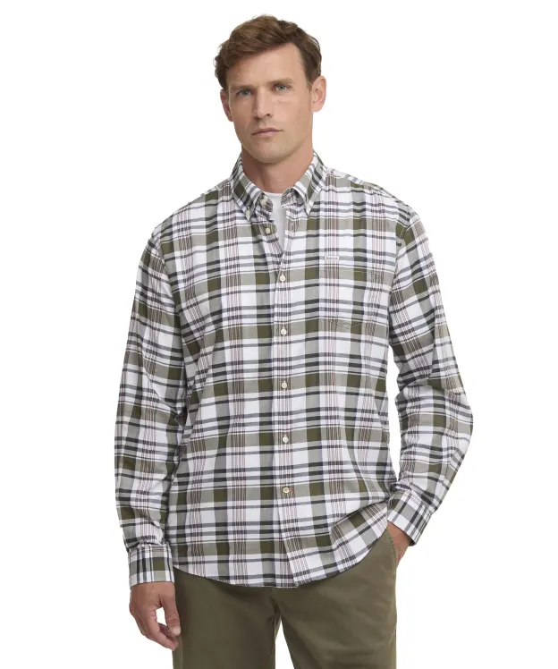Men's Barbour Hunwick Regular Shirt - Olive