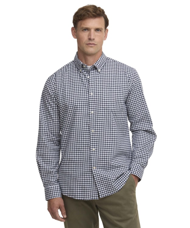 Men's Barbour Gingham Aukside Regular Shirt - Navy