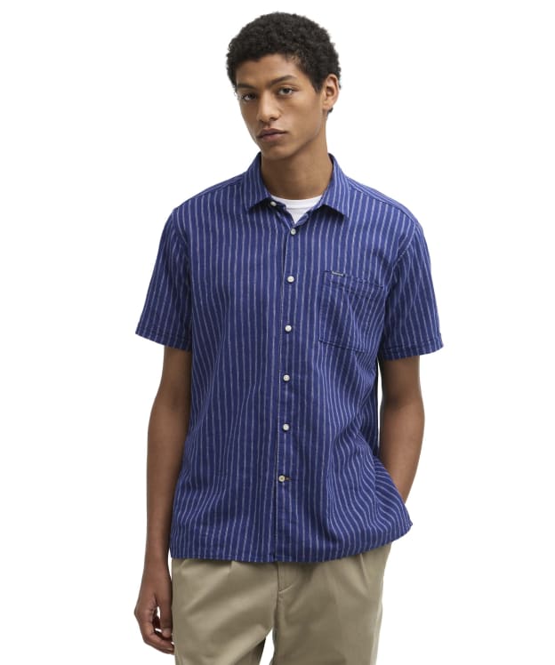 Men's Barbour Nelson Striped Summer Fit Shirt - Indigo
