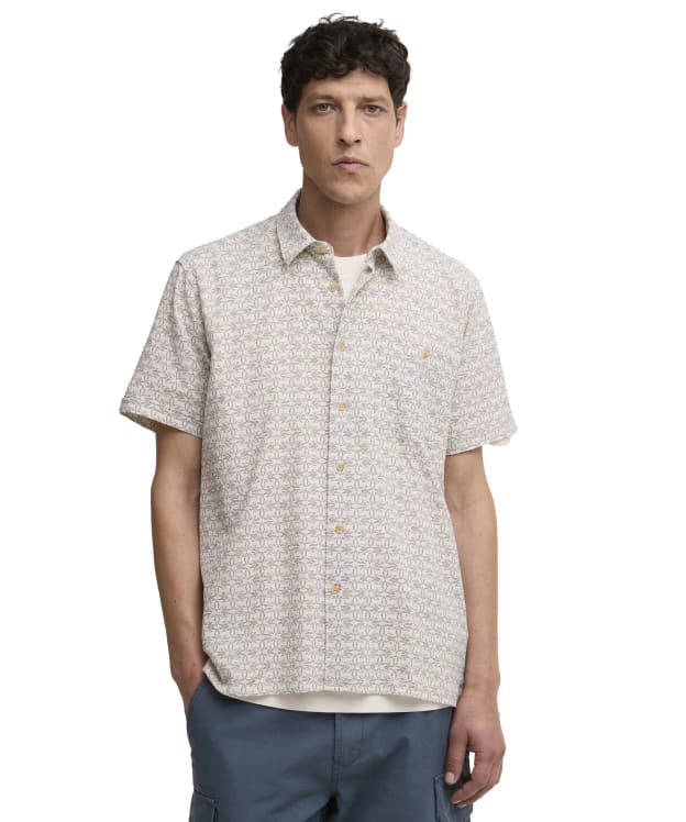 Men's Barbour Wildfell Printed Short Sleeved Relaxed Shirt - Neutral