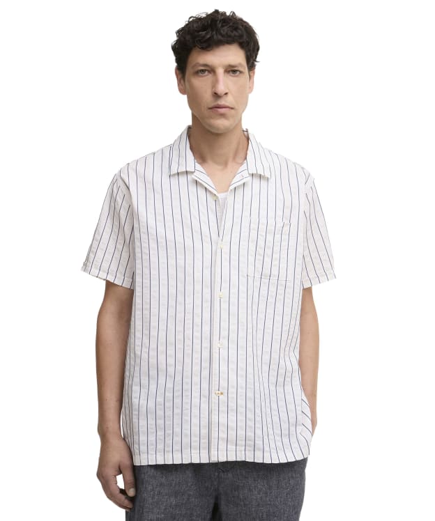 Men's Barbour Park Seersucker Summer Fit Shirt - Whisper White