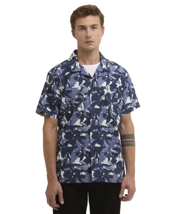 Men's Barbour International Chappel Printed Shirt - Navy