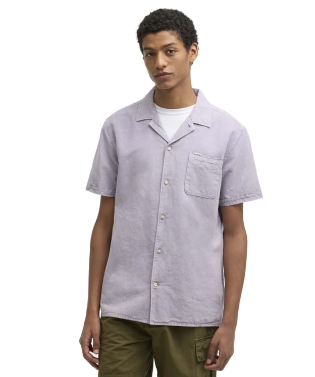 Men's Barbour Landkey Overdyed Summer Fit Shirt - Heather Mist