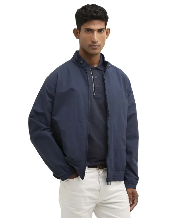 Men's Barbour Summer Royston Showerproof Jacket - Navy / Highland Loch