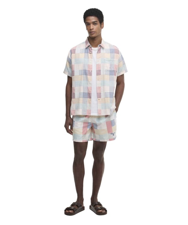 Men's Barbour Patch Swim Shorts - Red
