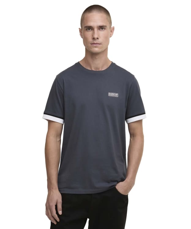 Men's Barbour International Deep Cuff Evan Tipped T-Shirt - Storm Grey