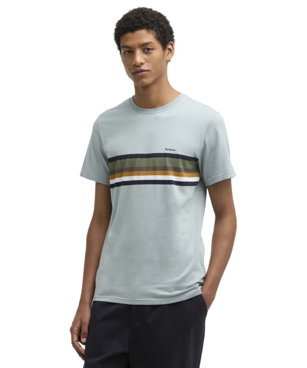 Men's Barbour Newsham Printed Stripe T-Shirt - Blue Slate