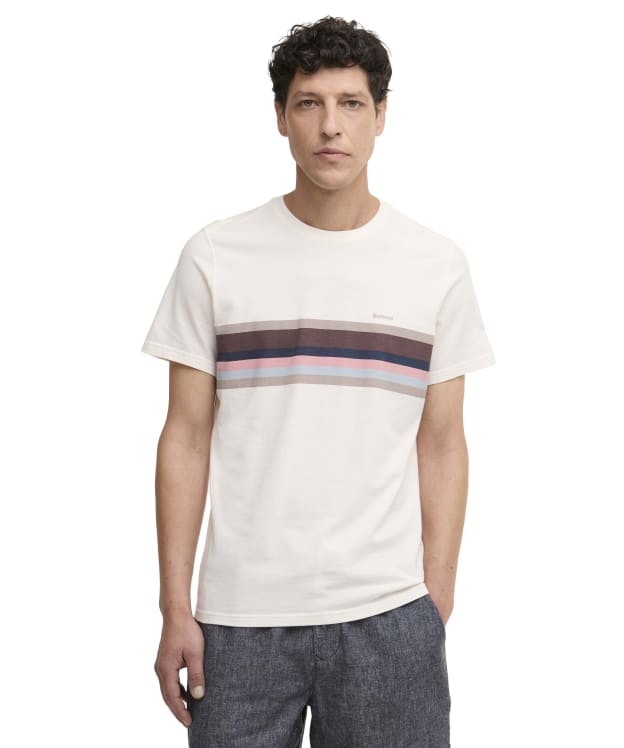 Men's Barbour Newsham Printed Stripe T-Shirt - Whisper White