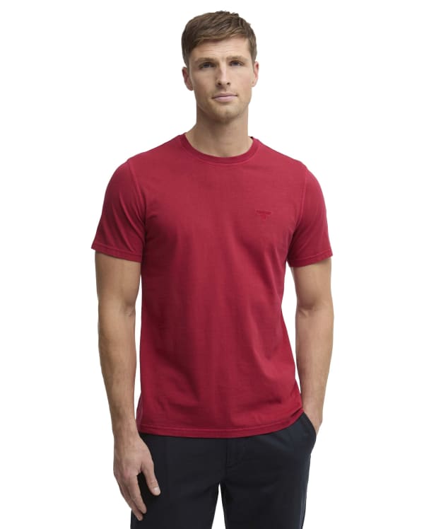 Men's Barbour Washed Tartan T-Shirt - Washed Red