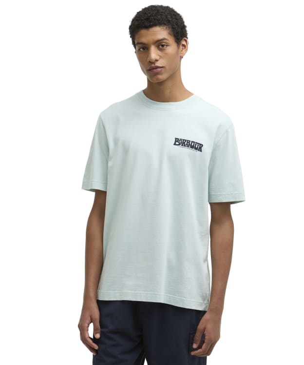 Men's Barbour Frome Relaxed Graphic T-Shirt - Mint Blue