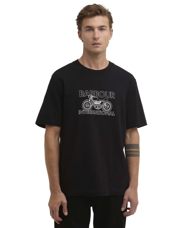 Men's Barbour International Cowl Motorbike Graphic T-Shirt - Black