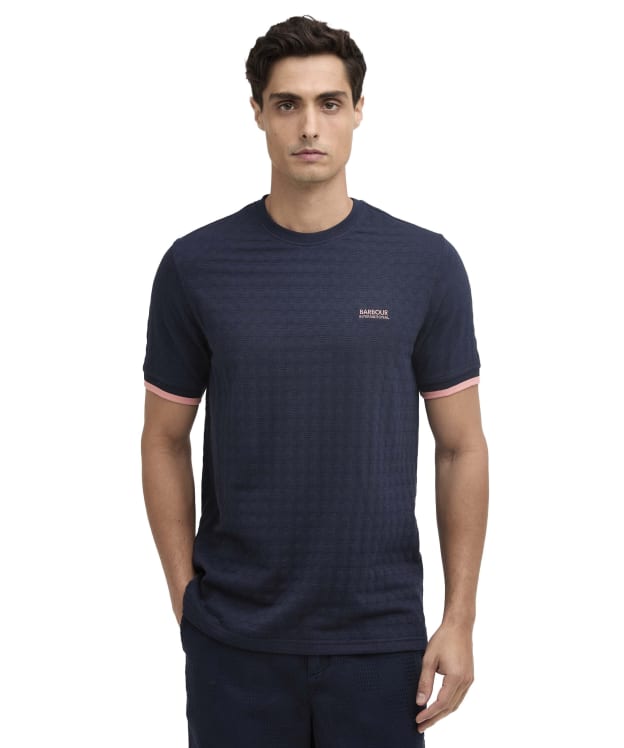 Men's Barbour International Langston Jacquard T-Shirt - Navy