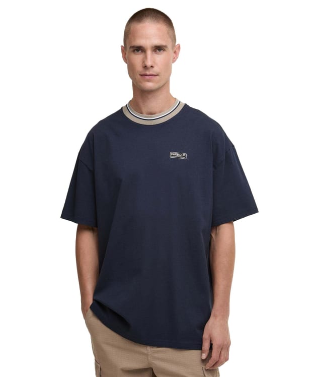 Men's Barbour International Oversized Taley Tipped T-Shirt - Navy