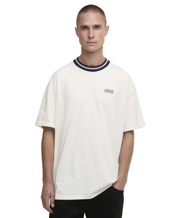 Men's Barbour International Oversized Taley Tipped T-Shirt - Whisper White