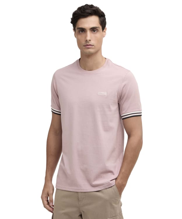 Men's Barbour International Burnwood Tipped Cuff T-Shirt - Woodrose