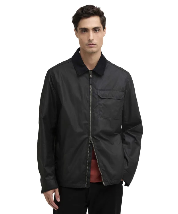 Men's Barbour International Maze Waxed Jacket - Black