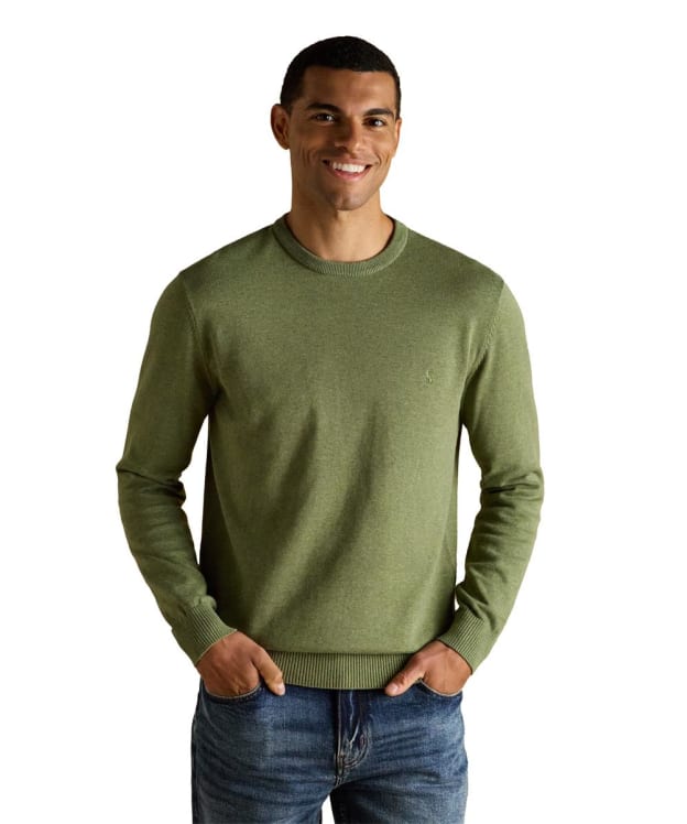Men’s Joules Hillside Cotton Crew Neck Jumper - Khaki Green