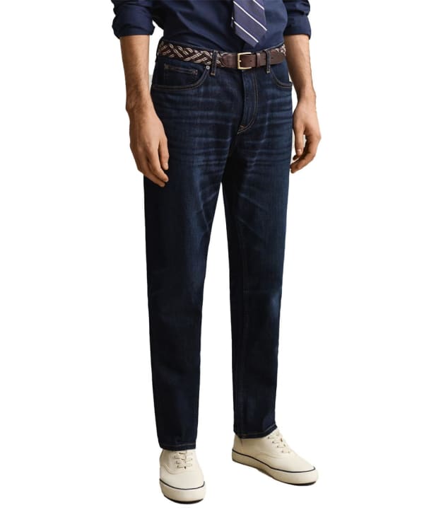 Men's GANT Regular Fit Jeans - Dark Blue Broken Indigo