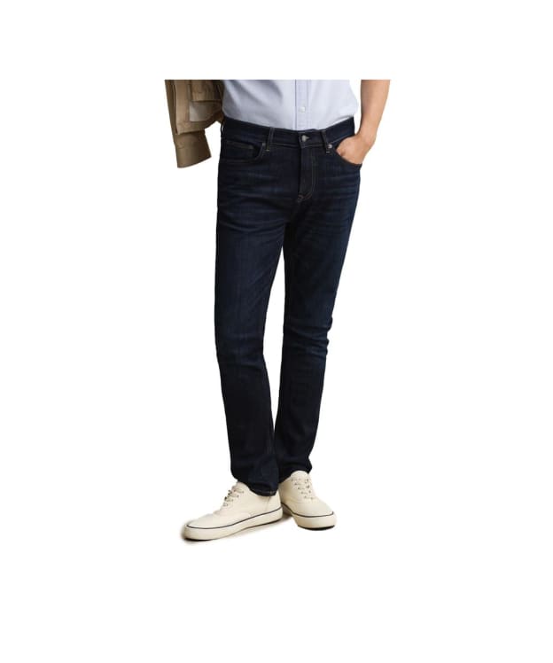 Men's GANT Slim Fit Jeans - Dark Blue Broken Indigo
