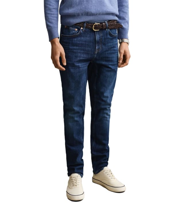 Men's GANT Slim Fit Jeans - Mid Blue Worn In