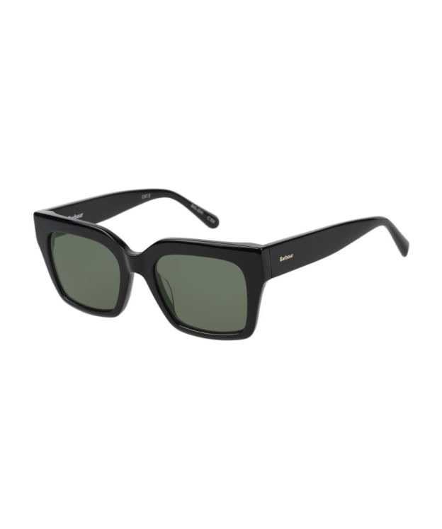Barbour BAS3091 Oversized Square Sunglasses - Black / Classic Tartan