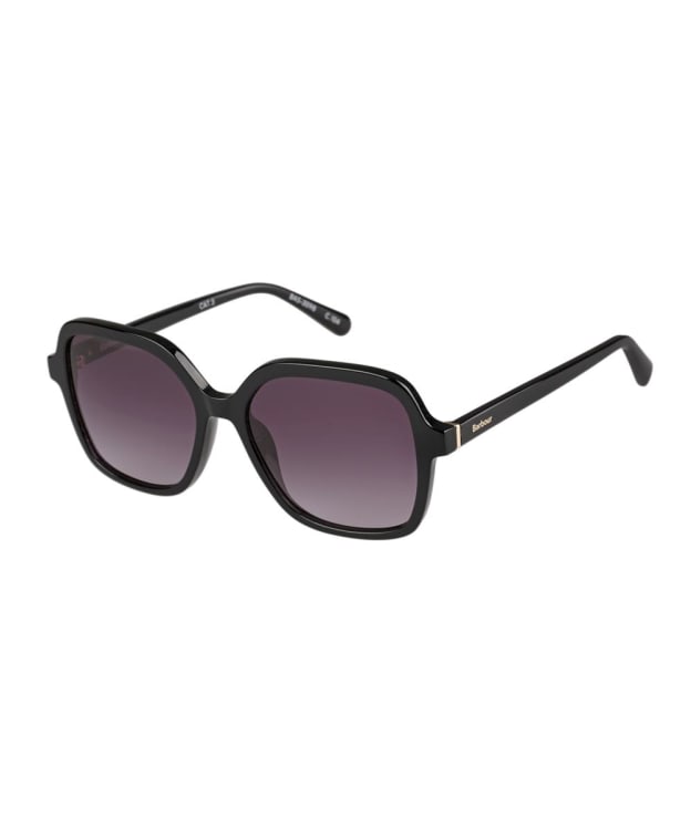 Barbour BAS3098 Slim Square Eye Sunglasses - Black / Gold