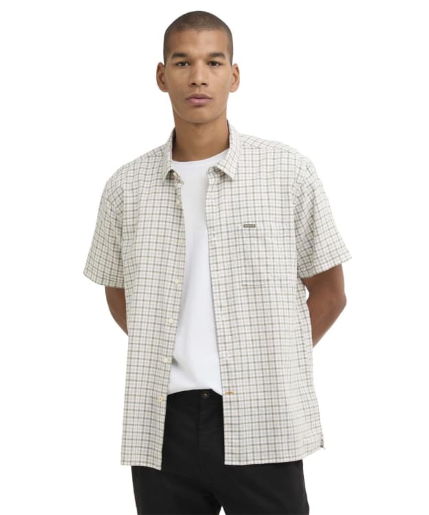 Men's Barbour Nelson Gingham Summer Fit Shirt - Stone