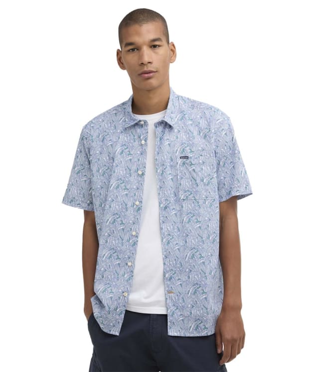 Men's Barbour Greatcroft Printed Summer Fit Shirt - Blue