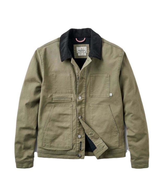 Men's Passenger Clothing Vantage Lined Organic Cotton Canvas Jacket - Dusty Olive