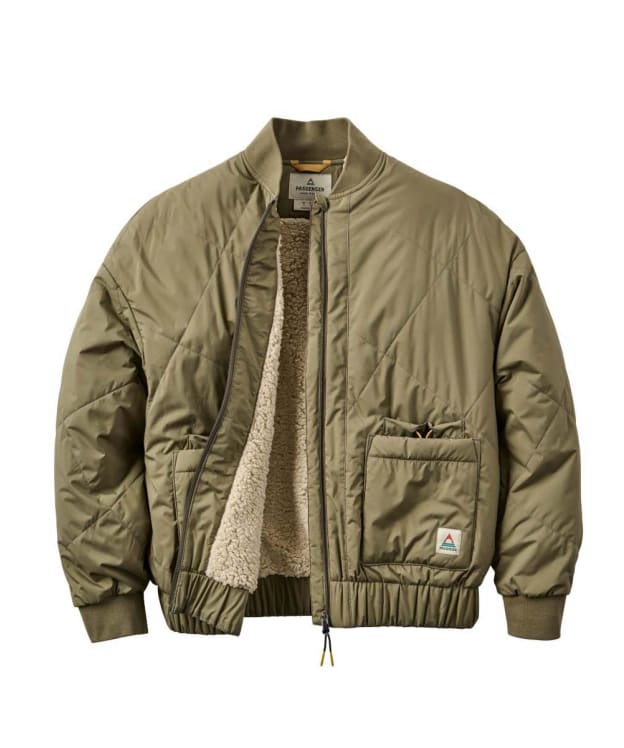 Women’s Passenger Clothing Lucia Sherpa Lined Bomber Jacket - Dusty Olive