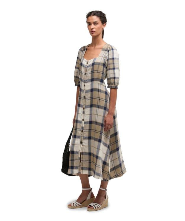 Women's Barbour Ballina Midi Dress - Dress Navy Tartan