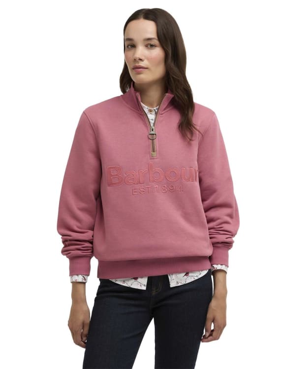 Women's Barbour Cynthia Half Zip Sweatshirt - Wildberry