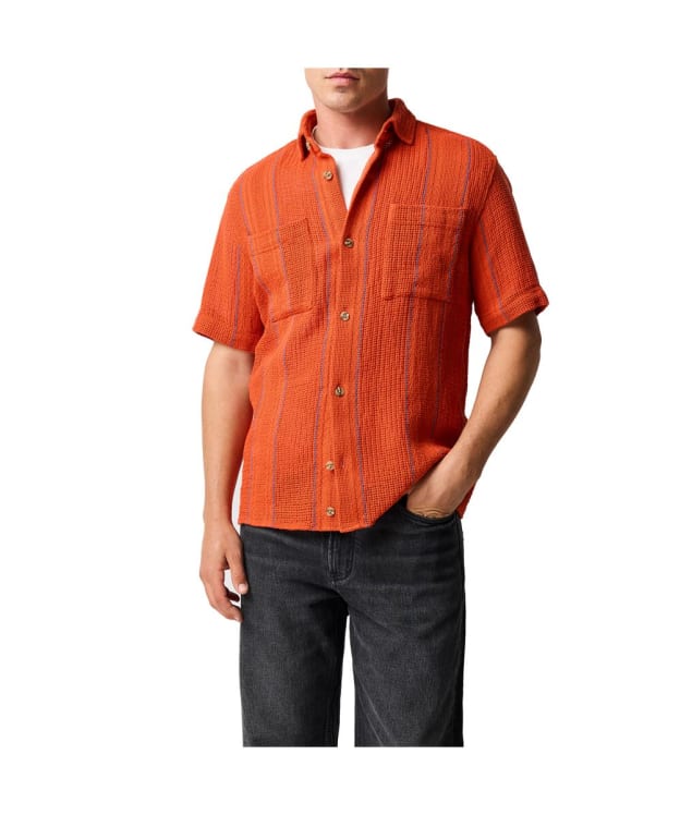 Men's Rodd & Gunn Point Break Woven Short Sleeve Shirt - Tangerine