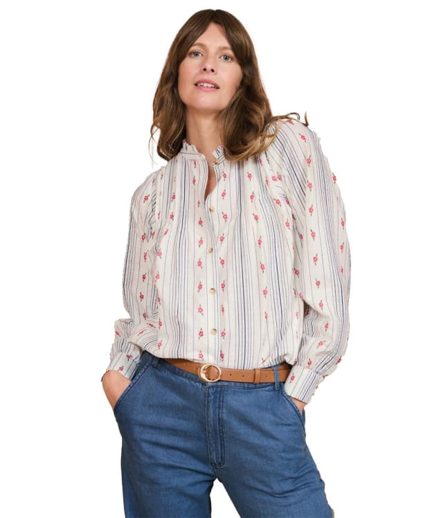 Women's Lily & Me Flora Organic Cotton Blouse - Ecru / Blue / Pink