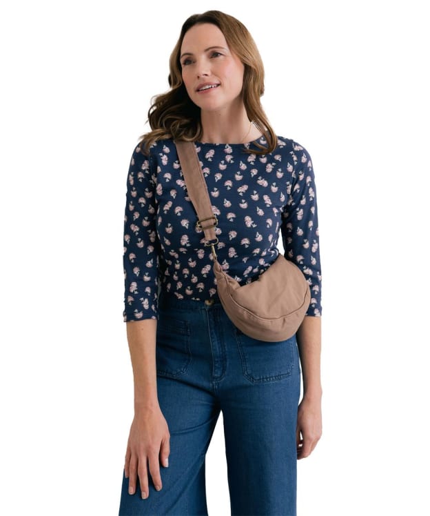 Women's Lily & Me Monica 3/4 Sleeve Top - Navy