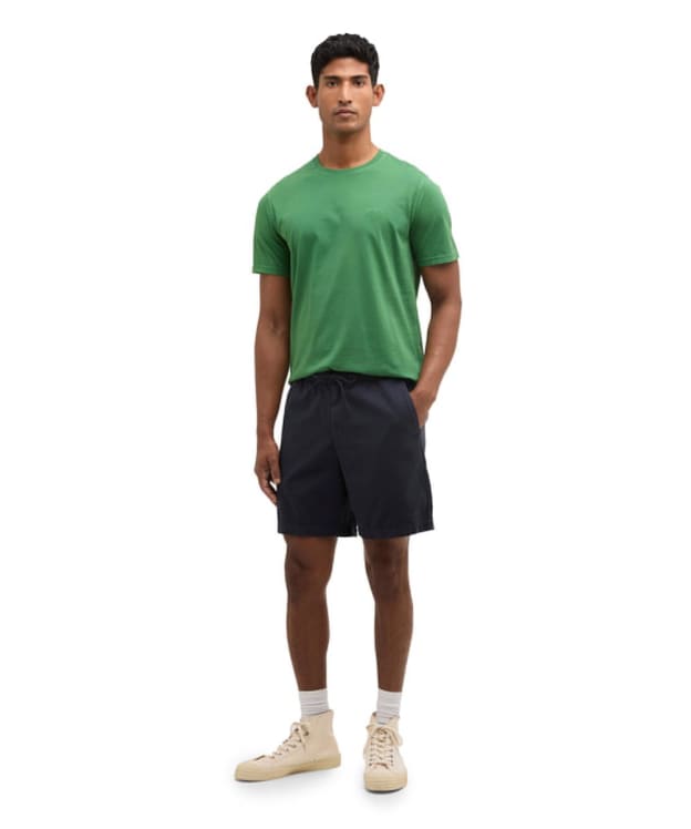 Men's Barbour Washed Oxford Relaxed Shorts - Navy