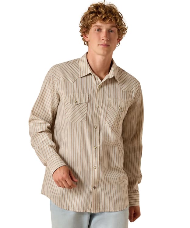Men's Ariat Retro Hesper Long Sleeve Western Shirt - Sandshell Stripe