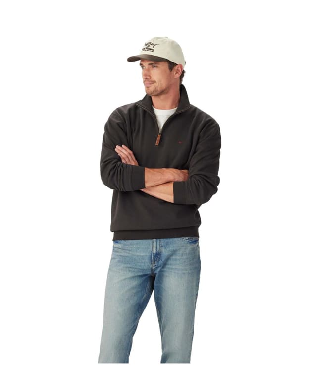 Men's R.M. Williams Mulyungarie Quarter Zip Sweatshirt - Charcoal