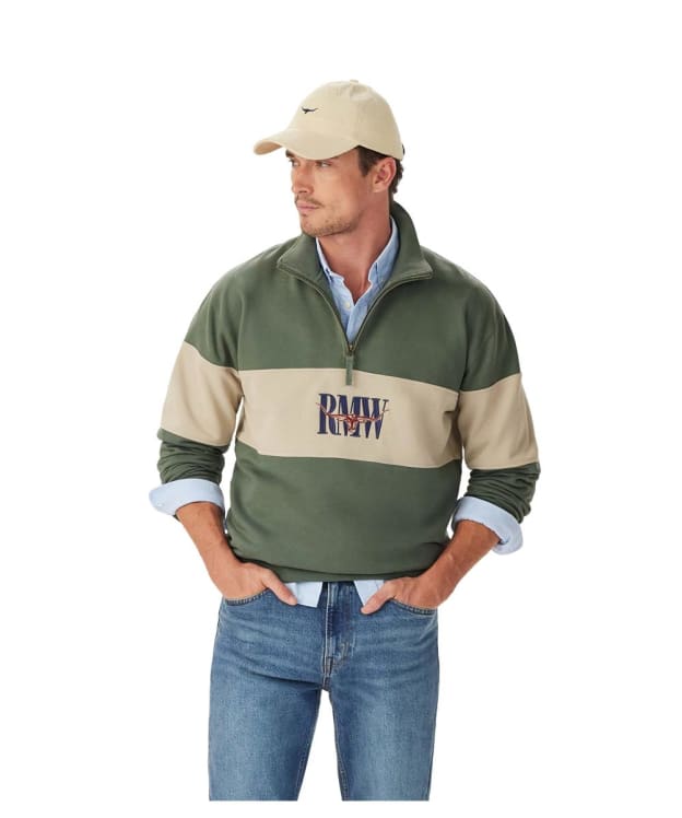 Men's R.M. Williams Heritage Quarter Zip Sweatshirt - Spruce Green