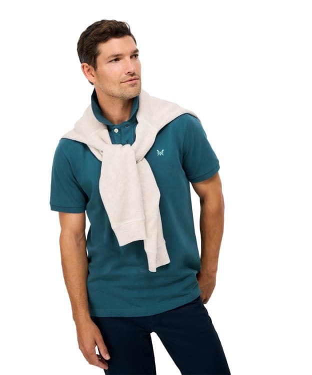 Men's Crew Clothing Classic Pique Polo Shirt - Indian Teal