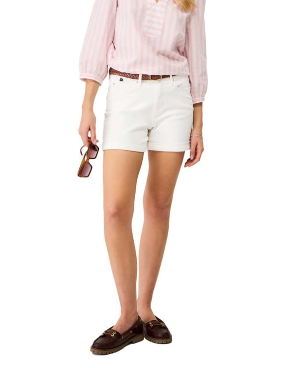 Women's Crew Clothing Denim Shorts - Optic White