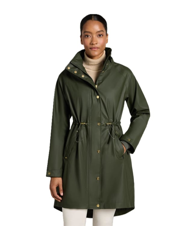 Women's Holland Cooper Chartwell Waterproof Rain Parka - Hunter Green