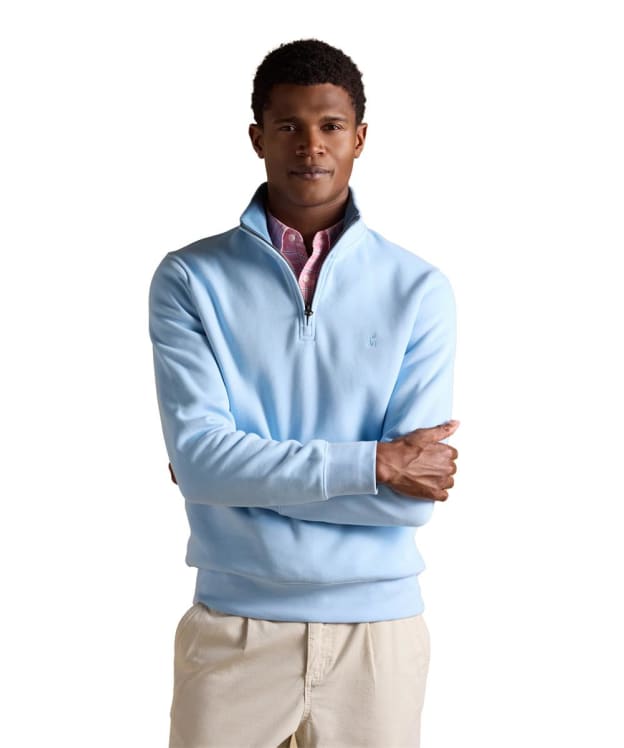 Men's Joules Alistair French Ribbed 1/4 Zip Sweatshirt - Blue